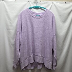 Aerie Oversized Sweatshirt Terry Cloth Athleisure Lounge XXL Lavender